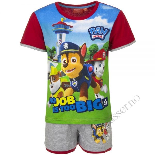 T-skjorte & shorts sett - Paw patrol - No job is too big