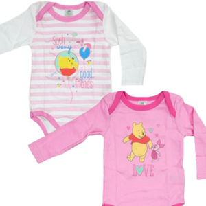 Disney Baby langermet body Ole Brumm, 2 pkn