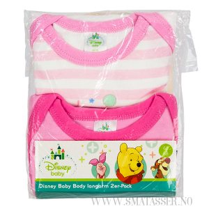 Disney Baby langermet body Ole Brumm, 2 pkn