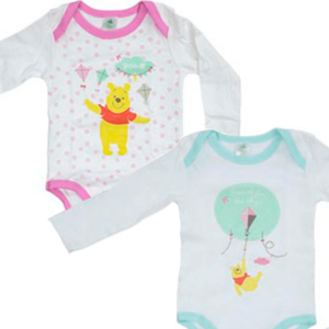 Disney Baby langermet body Ole Brumm, 2 pkn