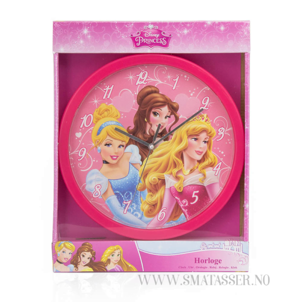 Disney Princess veggklokke, 25 cm