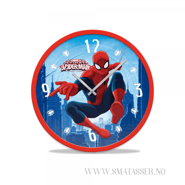 Spiderman veggklokke, 25 cm