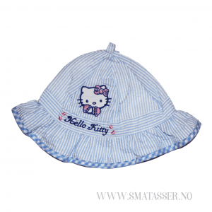 Hello Kitty solhatt - blåstripet