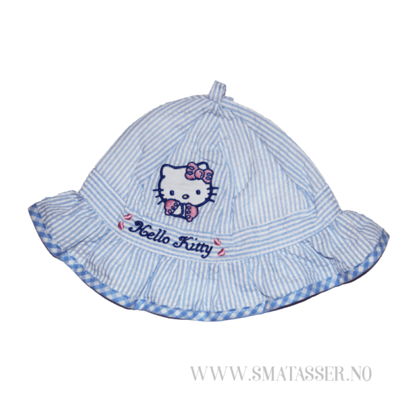 Hello Kitty solhatt - blåstripet