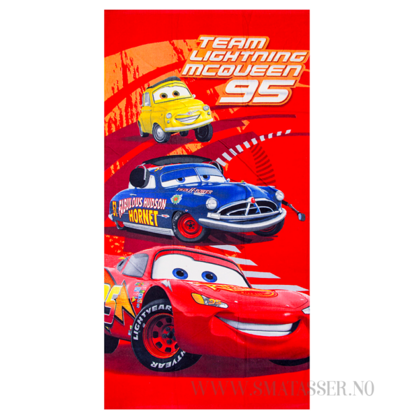 Biler badehåndkle - Team Lightning McQueen 95