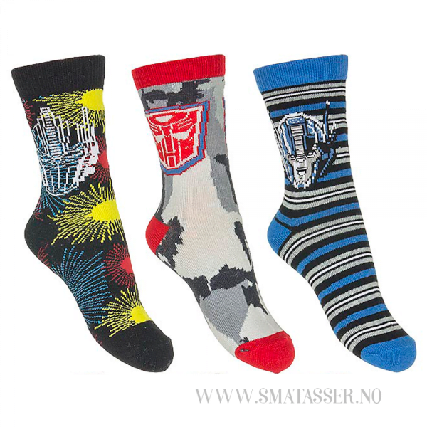 Transformers sokker 3 pakning