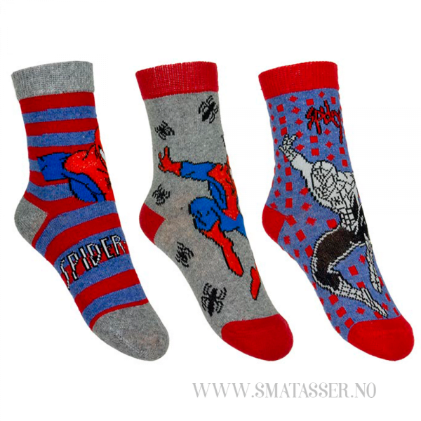 Spiderman sokker 3 pakning