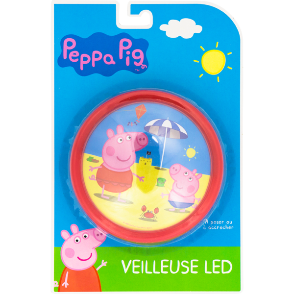 Peppa Gris LED presslykt, rød