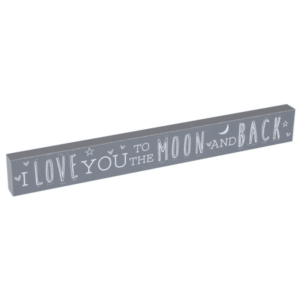 I love you to the moon and back, skilt