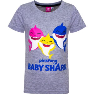 Baby Shark t-skjorte grå 3 haier