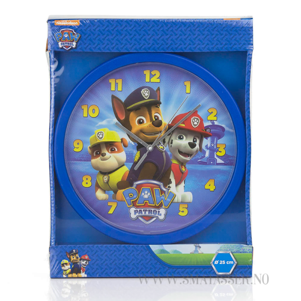 paw patrol veggklokke